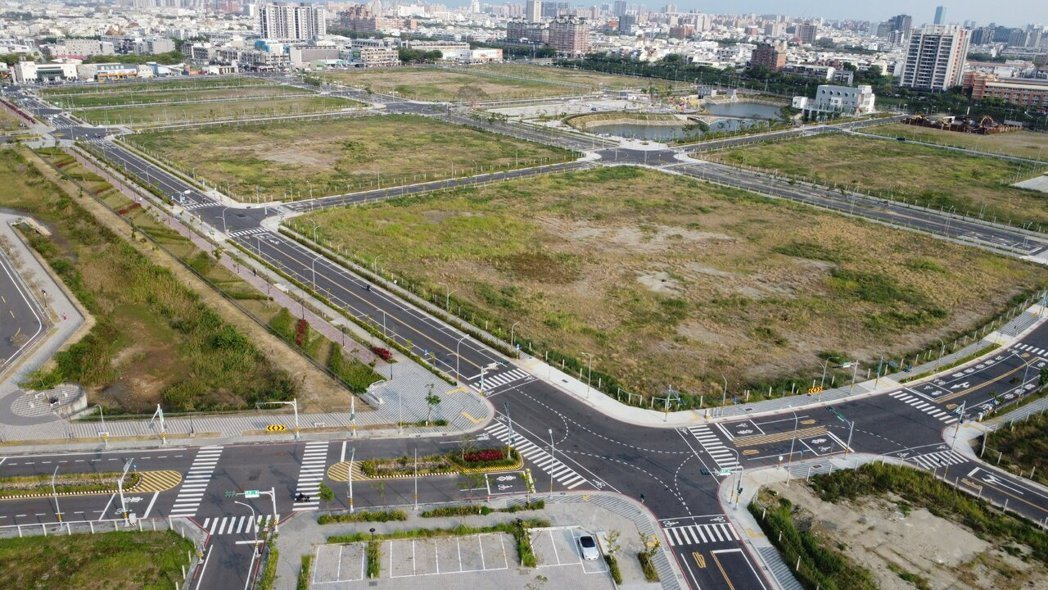 北安商業區市地重劃區開發完成現況。圖／台南市地政局提供