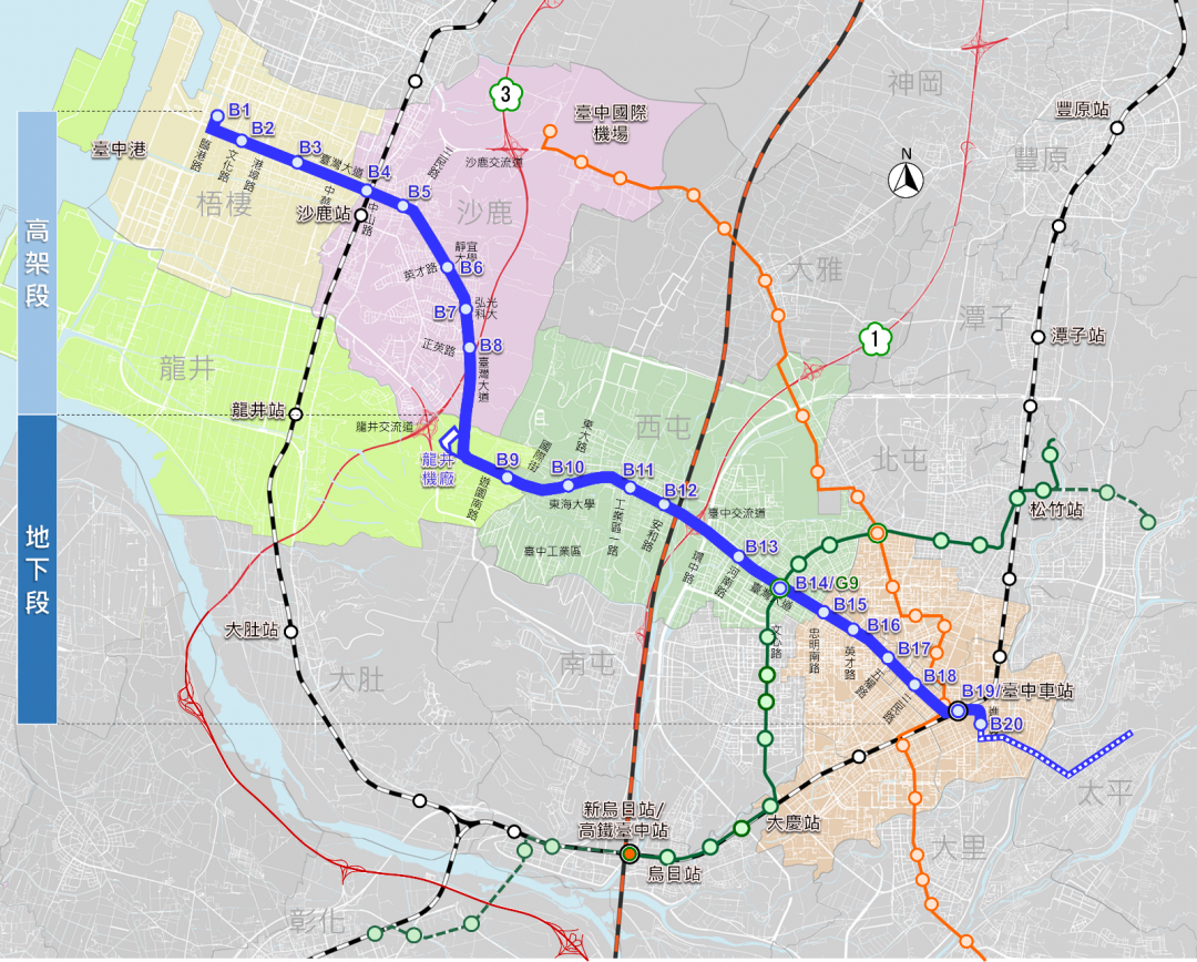 台中市政府捷運工程局 捷運規劃路線圖2026