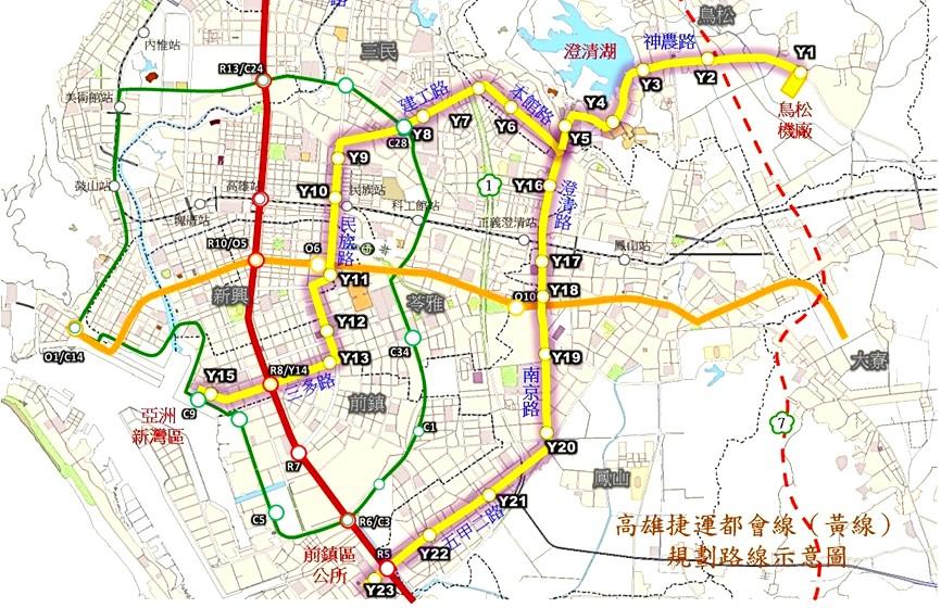 捷運黃線優先路段預計2032年完工、全線2034年完工,但隨著路段工程將逐步朝市心推進。(圖:高市府捷運局提供)
